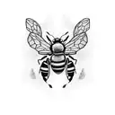 queen bee black white  tattoo design idea