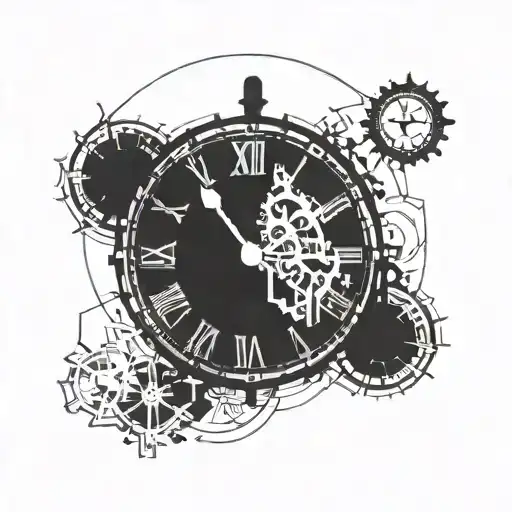A clock with forex charts instead of numbers 888 tattoo design idea