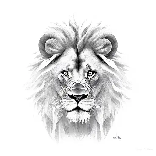Lion human tattoo design idea