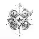 ancre marine  tattoo design idea