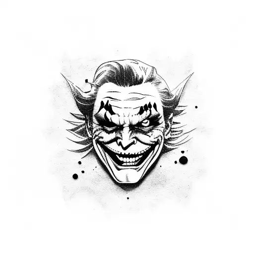 joker ha ha ha tattoo design idea