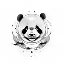 Japanese panda tattoo design idea