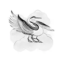 Japanese crane tattoo design idea
