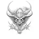 ángel y diablo  tattoo design idea