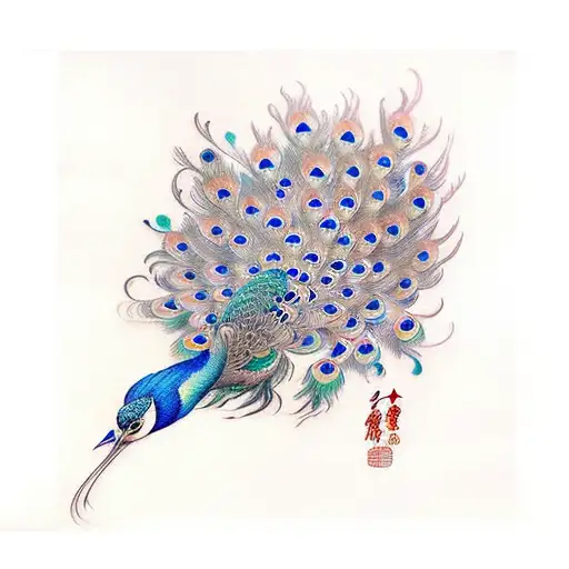 Peacock tattoo design idea