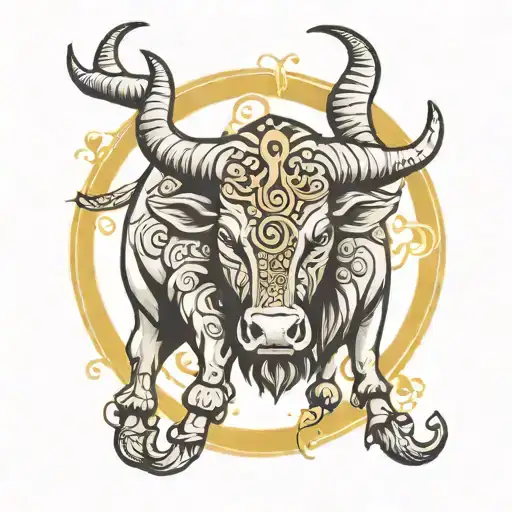 Taurus bull tattoo design idea