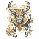 Taurus bull tattoo design idea