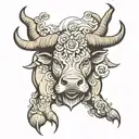 Taurus bull tattoo design idea