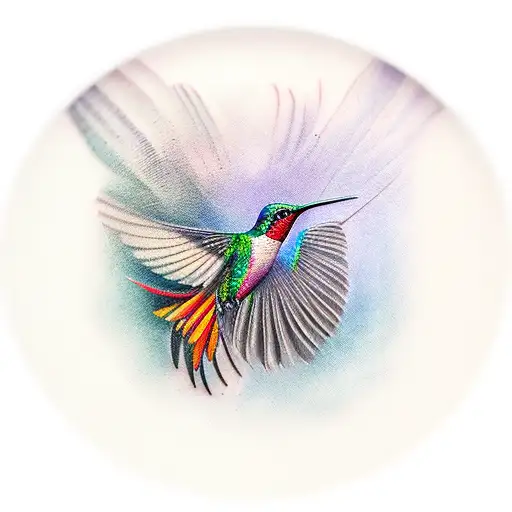 Trinidad, Feathers, Hummingbird,  tattoo design idea