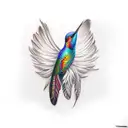 Trinidad, Feathers, Hummingbird,  tattoo design idea