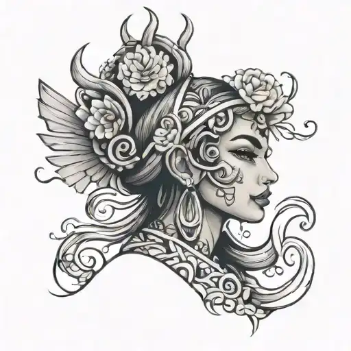 maya look tattoo design idea