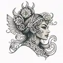 maya look tattoo design idea