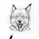 baseball themed with dog tag tattoo design idea