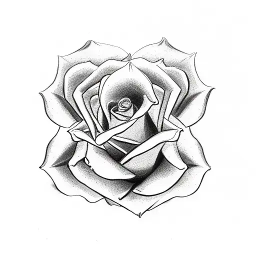 the number 4 with a couple roses around it tattoo design idea