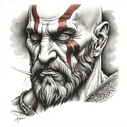 kratos tattoo design idea