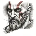 kratos tattoo design idea