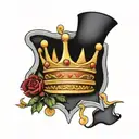 2003 and crown  tattoo design idea