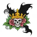 2003 and crown  tattoo design idea