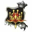 2003 and crown  tattoo design idea