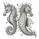seahorse  tattoo design idea