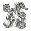 seahorse  tattoo design idea