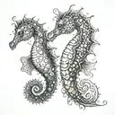 seahorse  tattoo design idea
