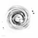 galaxy with stars, black hole and planet mars tattoo design idea