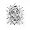 beach water ribs tattoo design idea