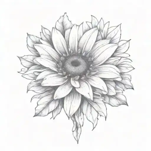 gerbera daisies and roses tattoo design idea