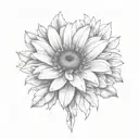 gerbera daisies and roses tattoo design idea