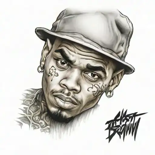 Chris brown tattoo design idea