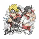 Boruto Sarada and Mitsuki tattoo design idea