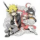 Boruto Sarada and Mitsuki tattoo design idea