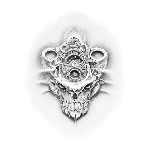 Maya cosmovision tattoo design idea