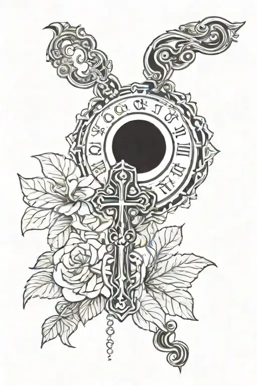 I would like a religious tattoo that says "God is the key to everything" tattoo design idea