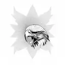 patriotic bald eagle  tattoo design idea