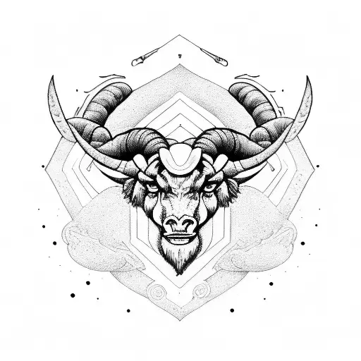 aries vs taurus tattoo design idea