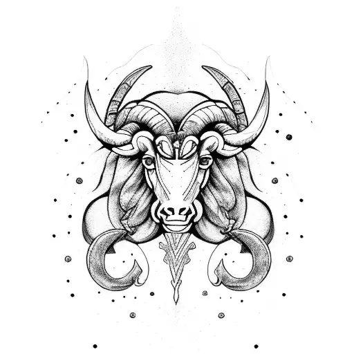 aries vs taurus tattoo design idea