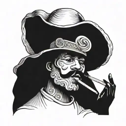 Taco smoking a blunt tattoo design idea