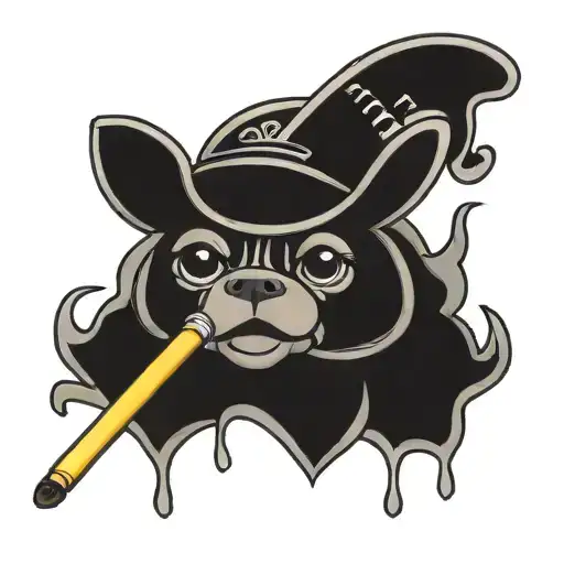 Taco smoking a blunt made tattoo design idea