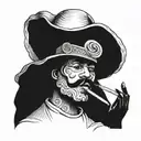 Taco smoking a blunt tattoo design idea