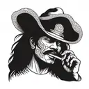 Taco smoking a blunt tattoo design idea