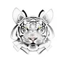 Samurai, tiger, dragon tattoo design idea