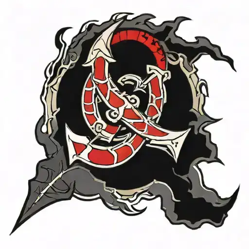 god of war omega symbol tattoo design idea