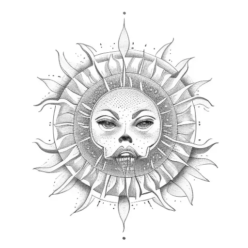 sun of may tattoo design idea