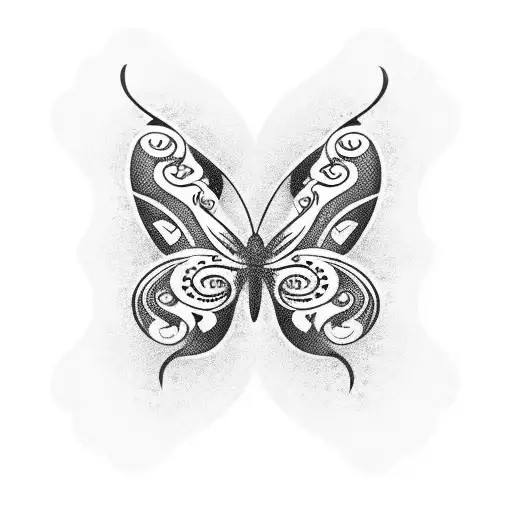 888 1111 butterfly  tattoo design idea