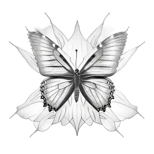 8 1111 butterfly  tattoo design idea