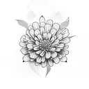 zinnia tattoo design idea