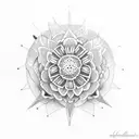 zinnia tattoo design idea