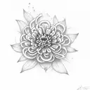 zinnia tattoo design idea